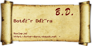 Botár Dóra névjegykártya